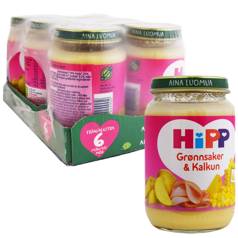 Hel Låda Barnmat Kalkon & Grönsaker 6 x 190g - 89% rabatt
