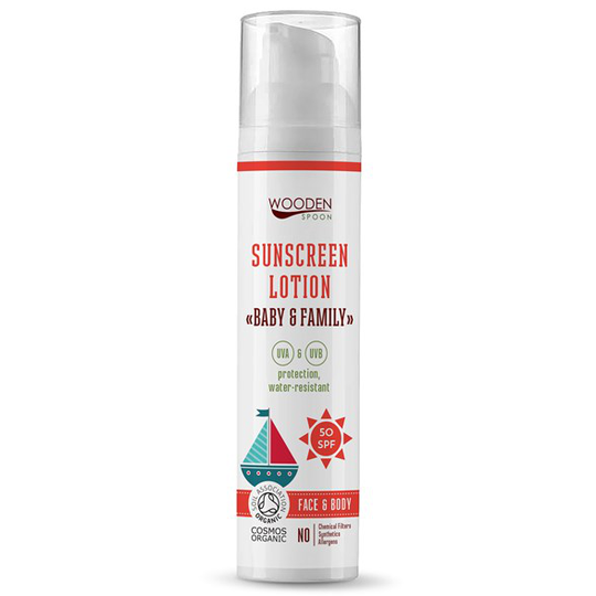 Wooden Spoon Sunscreen Lotion Baby & Family SPF 50 100 ml