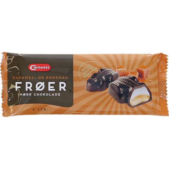 Carletti Mjölkchokladgroda Mörk Choklad