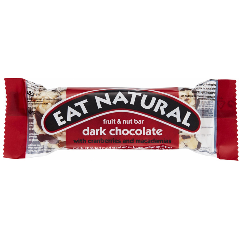 Frukt- & Nötbar "Cranberries & Macadamias" 45g - 37% rabatt