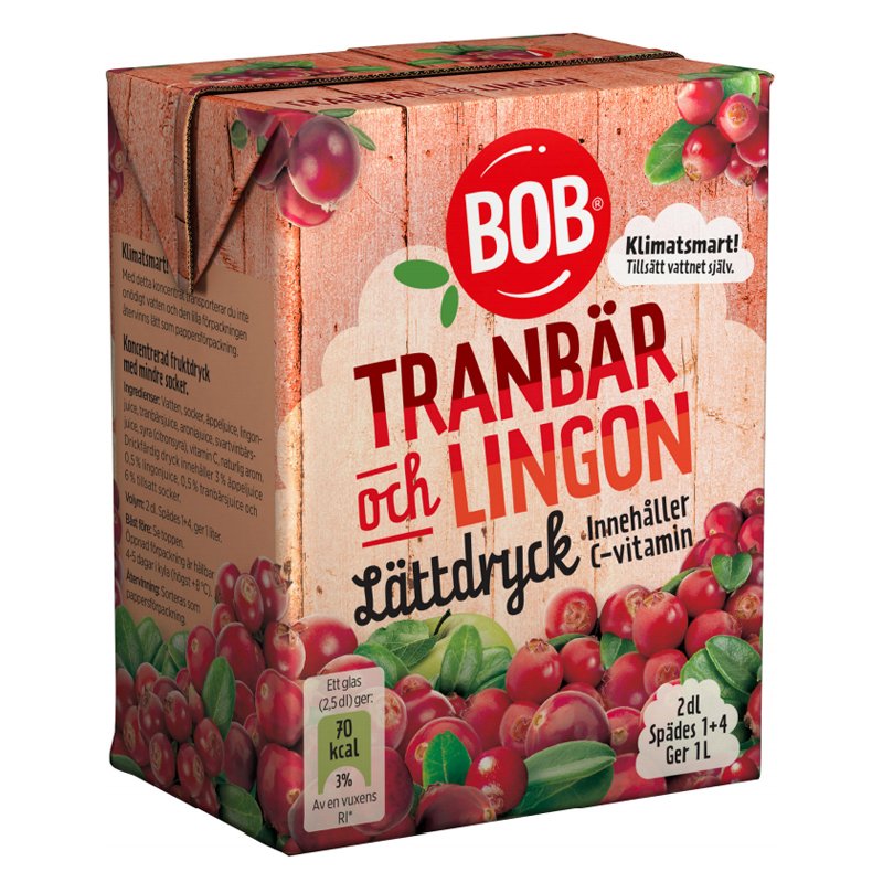 Lättdryck Tranbär & Lingon - 15% rabatt
