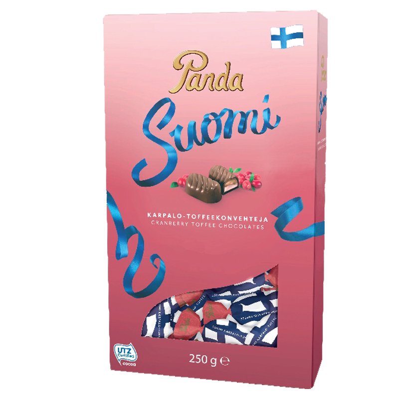 Mjölkchokladkonfekt "Toffee & Tranbär" 250g - 62% rabatt