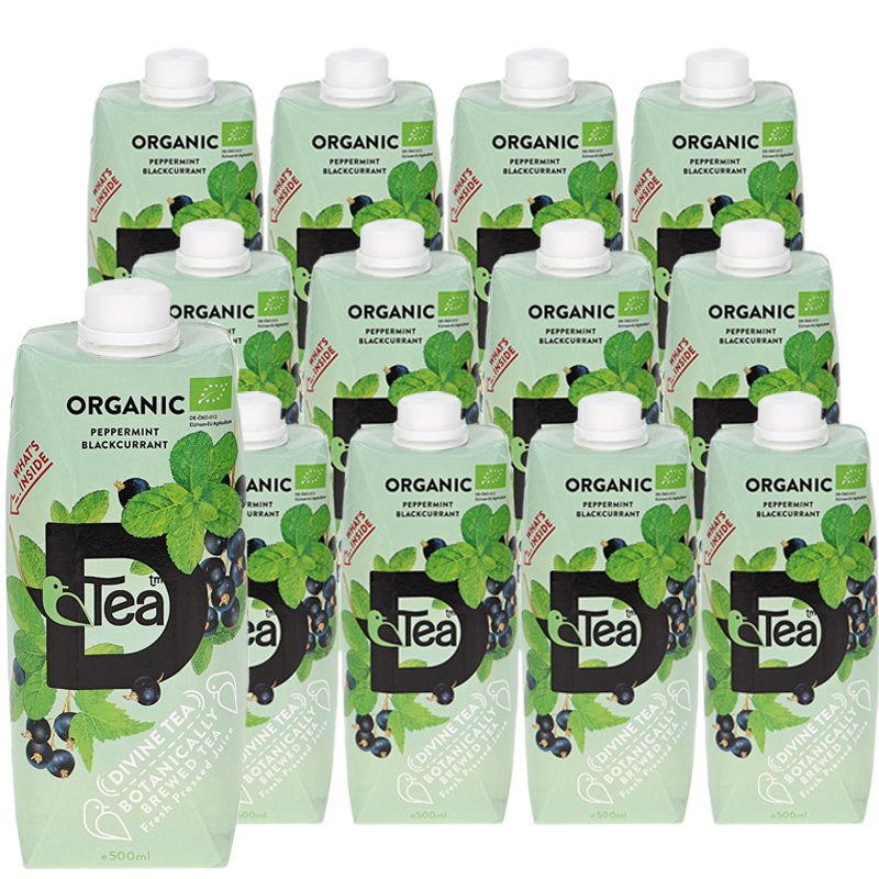 Tedryck Pepparmint & Svartvinbär Eko 12-pack - 60% rabatt