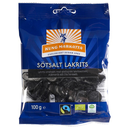 Kung Markatta Sötsalt Lakrits, 100 g
