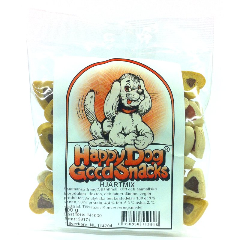 Hundgodis, hjärtmix - 70% rabatt