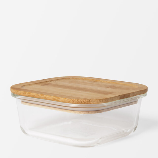 Glasburk med trälock, stor