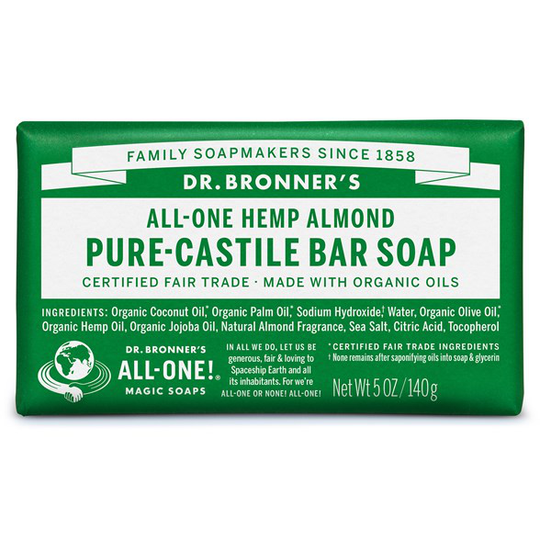 Dr. Bronner’s Organic Pure-Castile Bar Soap, 140 g
