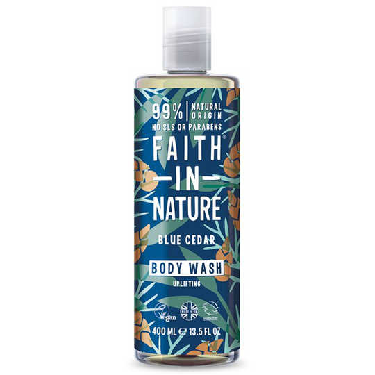 Faith in Nature Blue Cedar Body Wash, 400 ml