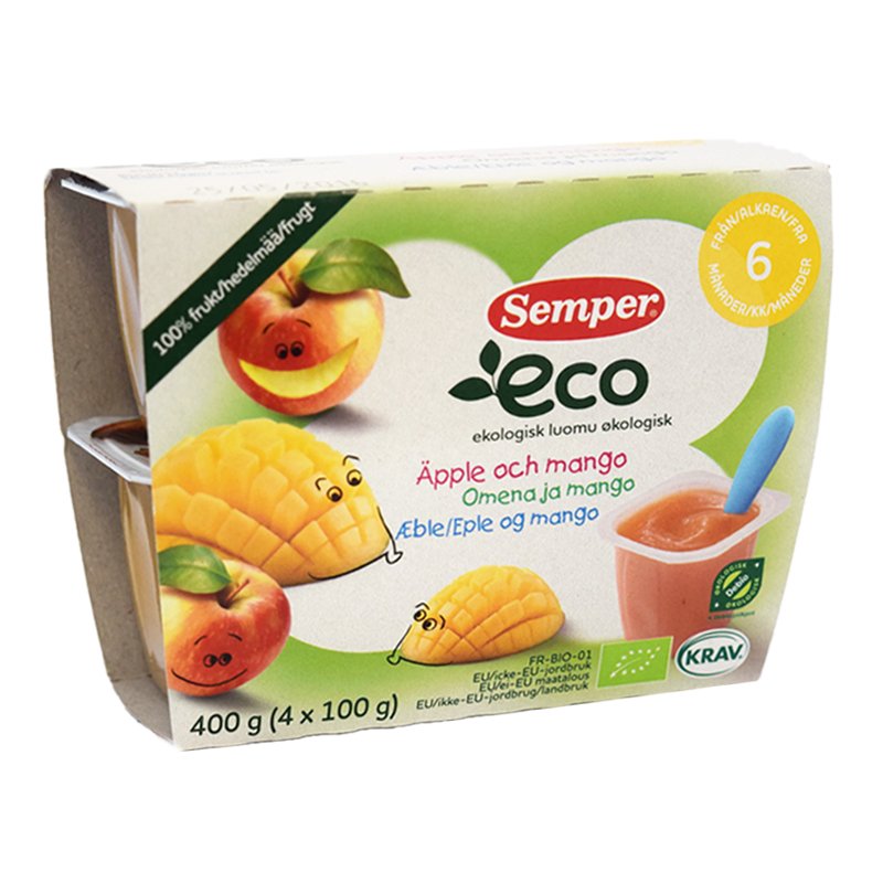 Puré Mango & Äpple 4-Pack - 78% rabatt