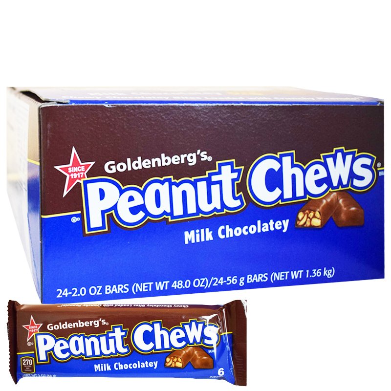 Hel Låda Godis "Peanut Chews" 24 x 56g - 40% rabatt