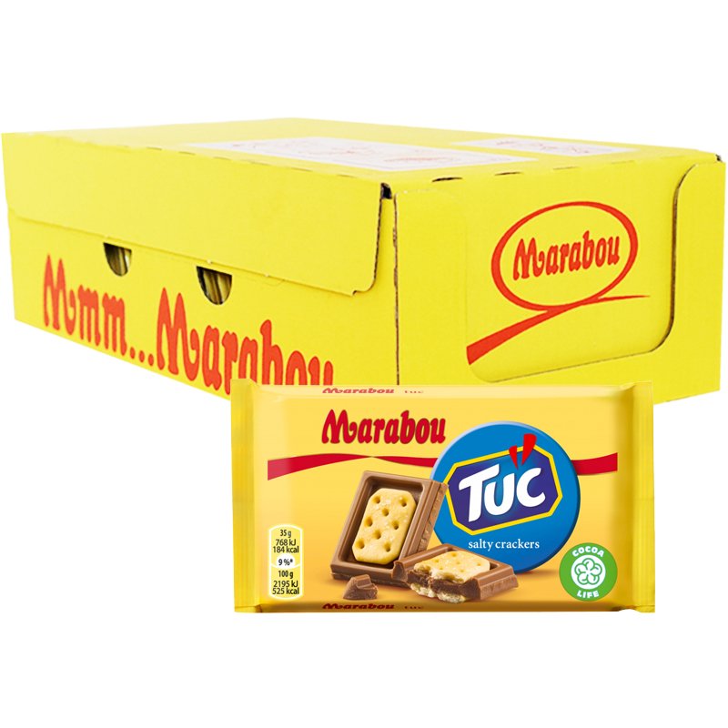 Hel Låda Maraboukakor "Salty Crackers" 20 x 35g - 43% rabatt