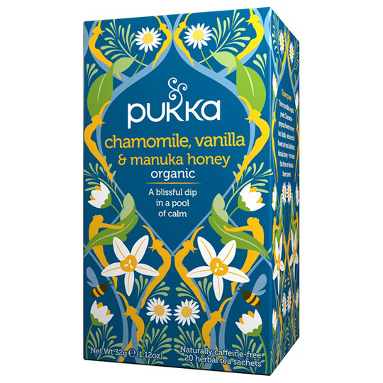 Pukka Herbs Örtte Chamomile, Vanilla & Manuka Honey, 20 påsar
