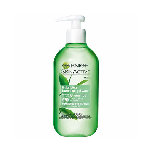 Skin Active Gel Wash Green Tea Combination to Oily Rinse Off Face Cleansers