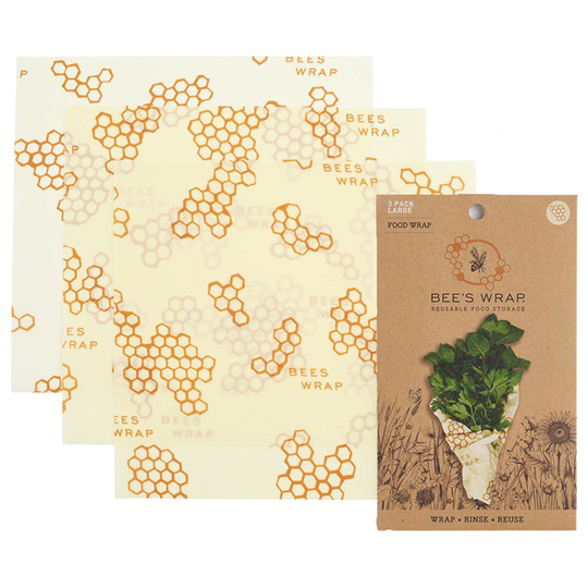 Bee's Wrap Naturligt Folie Multi-pack - Honeycomb, 3 st Large