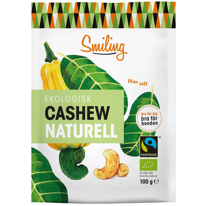 Eko Cashewnötter Naturell - 28% rabatt