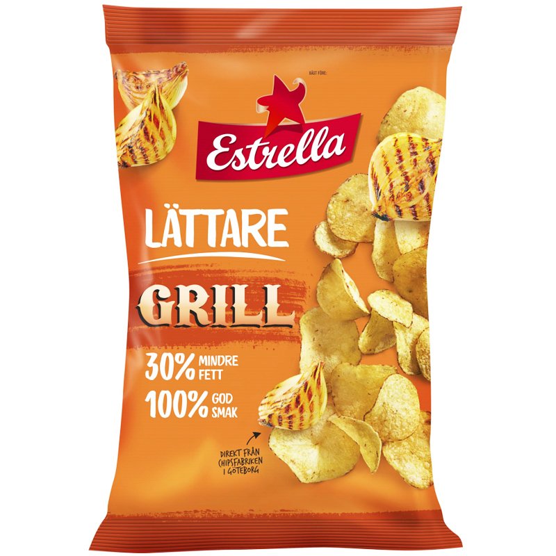 Chips "Lättare Grill" 175g - 75% rabatt
