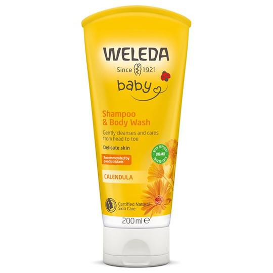 Weleda Calendula Shampoo & Body Wash, 200 ml