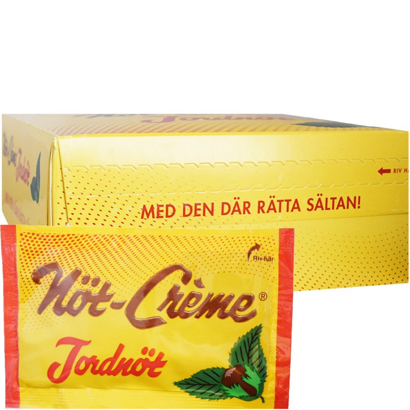 Hel Låda Godis "Nöt Creme" Jordnöt 80 x 18g - 60% rabatt