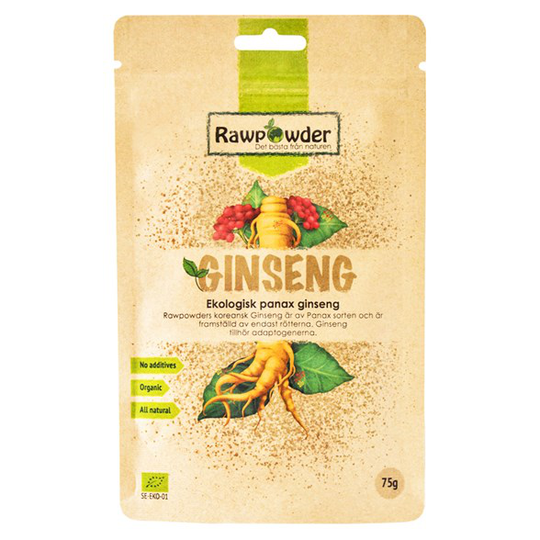 Rawpowder Ekologisk Ginseng Panax, 75 g