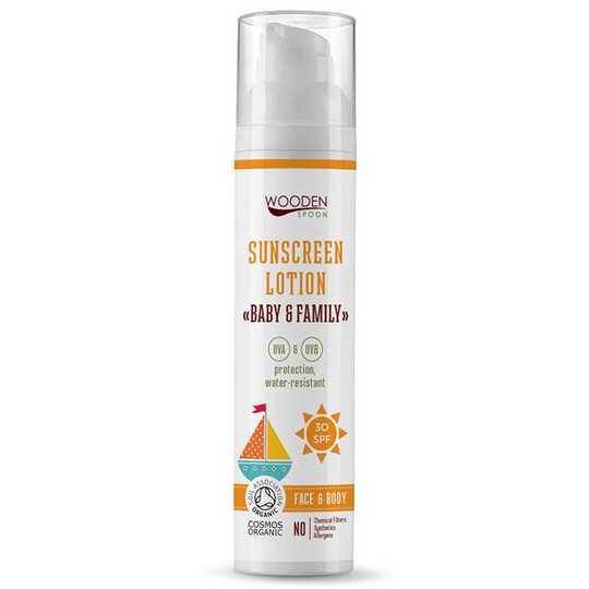 Wooden Spoon Sunscreen Lotion Baby & Family SPF 30 100 ml
