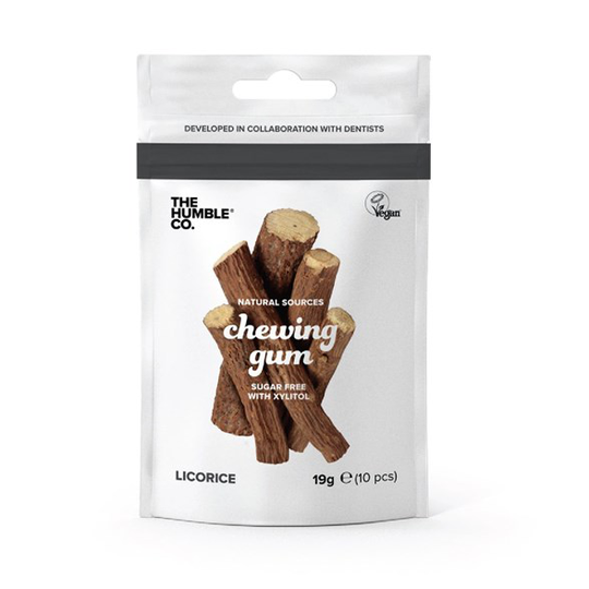 The Humble Co. Naturligt Tuggummi Salty Licorice, 19 g