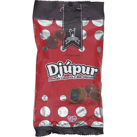 Draumur Chokladdoppade Lakritskulor