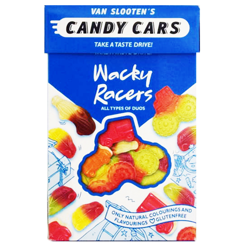 Godisbilar "Wacky Racers" 225g - 63% rabatt