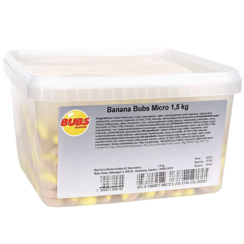 Godis Banana Bubs Micro - 20% rabatt