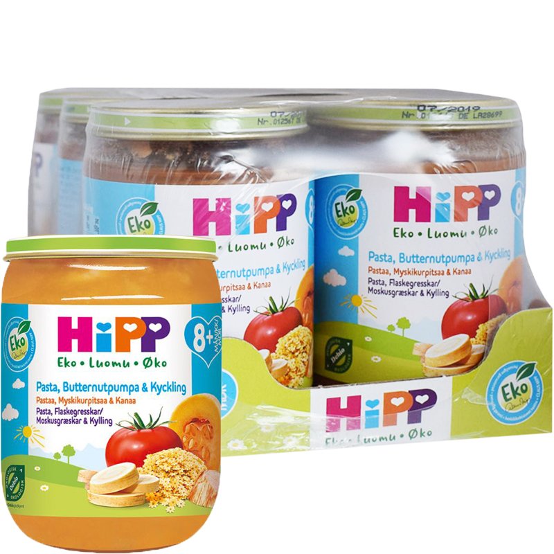 Eko Hel Låda Barnmat Pasta, Butternutpumpa & Kyckling 6 x 190g - 34% rabatt