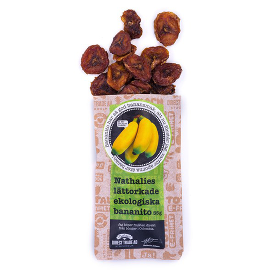 Nathalies Ekologisk Lättorkad Bananito, 35 g