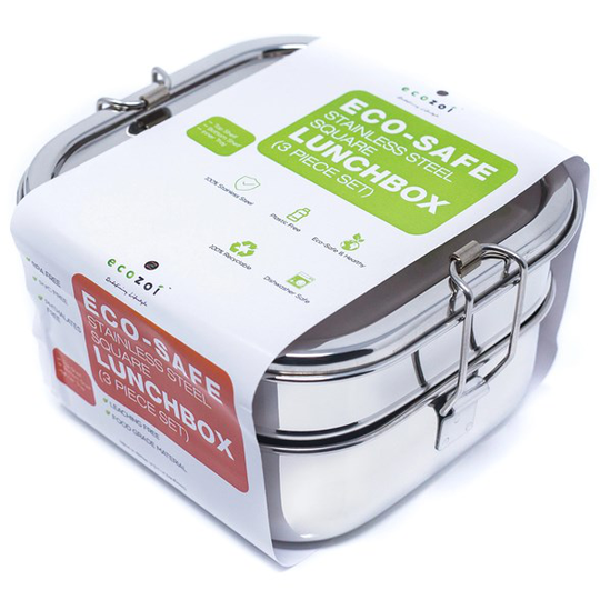 Ecozoi Bento Matlåda Rostfritt stål - 3 lager, 1,47 L