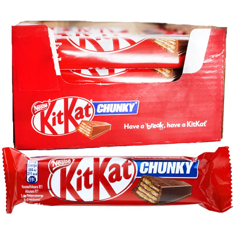 Hel Låda Mjölkchokladbars "Chunky" 24 x 40g - 52% rabatt