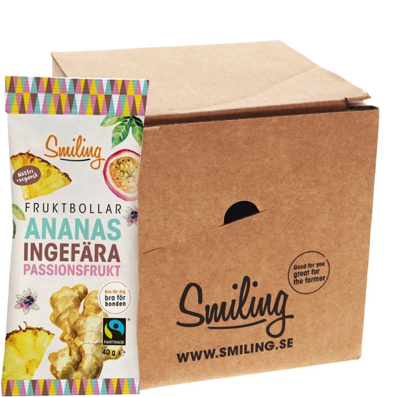 Fruktbollar Ananas, Ingefära & Passion 10-pack - 42% rabatt