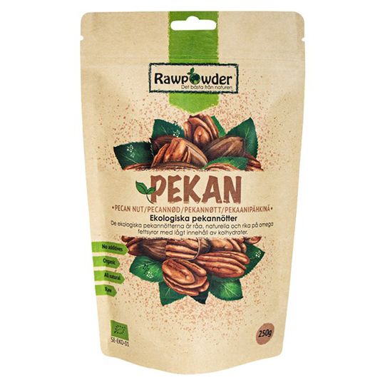 Rawpowder Ekologiska Pekannötter, 250 g