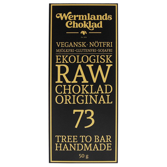 WermlandsChoklad Ekologisk Rawchoklad Original 73%, 50 g