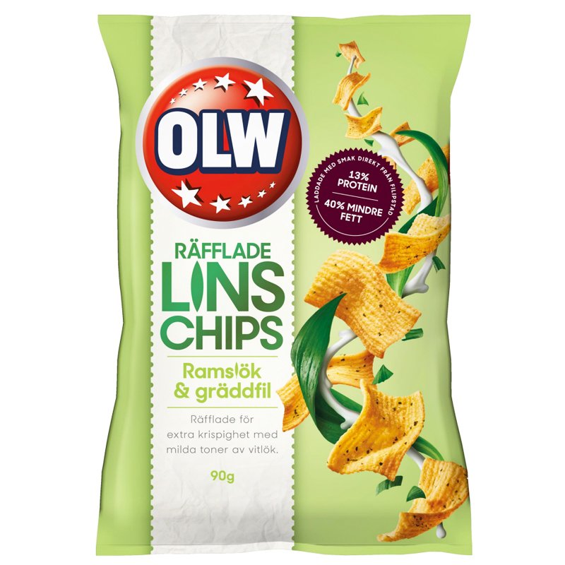 Linschips Ramslök & Gräddfil - 25% rabatt