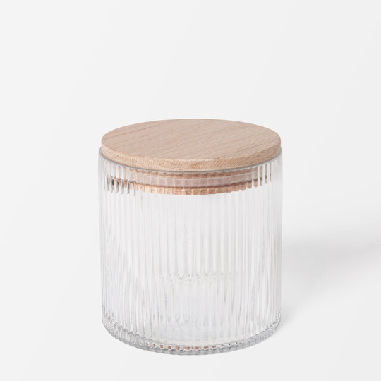 Förvaringsburk i glas RILL, 12 cm