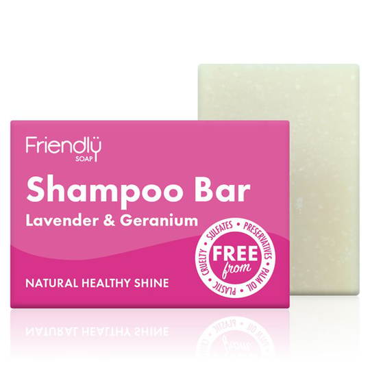 Friendly Soap Shampoo Bar Lavender & Geranium, 95 g