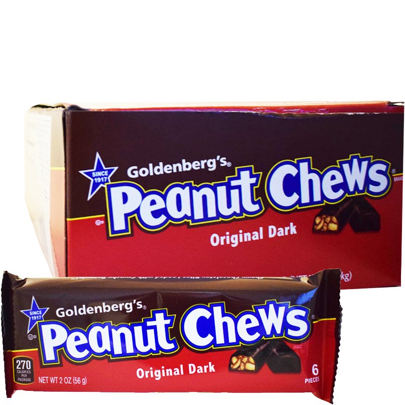 Hel Låda Choklad "Peanut Chews" 24 x 56g - 40% rabatt