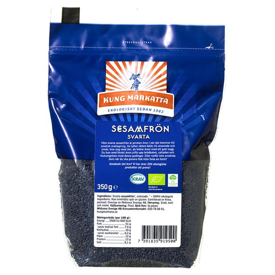 Kung Markatta Svarta Sesamfrön, 350 g
