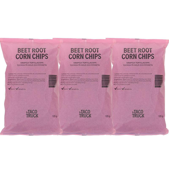 El Taco Truck Majschips Rödbeta 3-pack