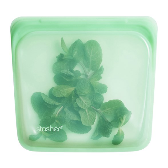 Stasher Bag Återanvändbar Förvaringspåse Silikon - Mint, 18 x 19 cm