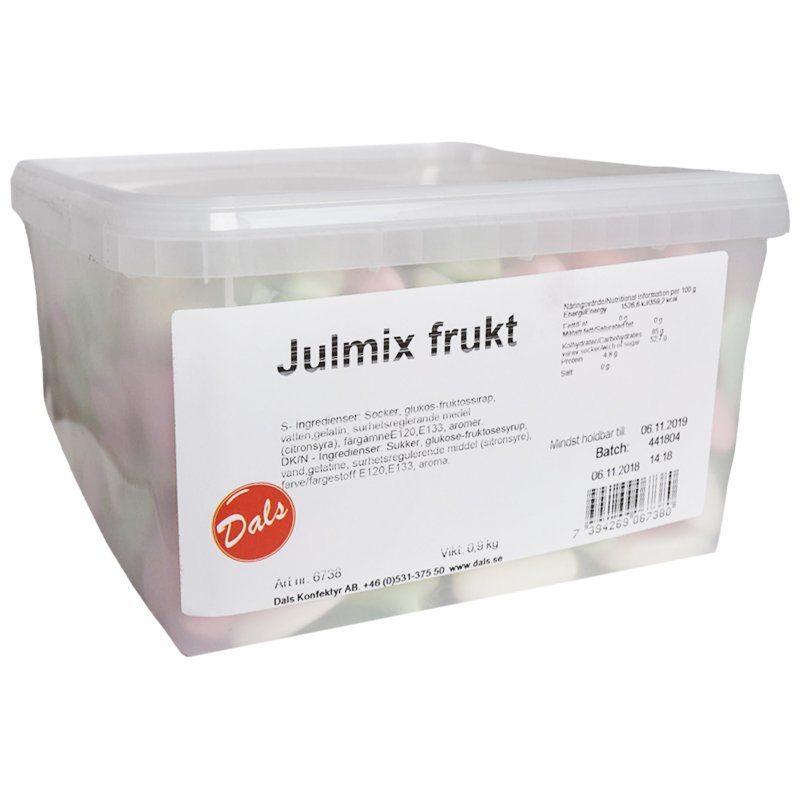 Hel Låda Godis Julmix Frukt 900g - 76% rabatt