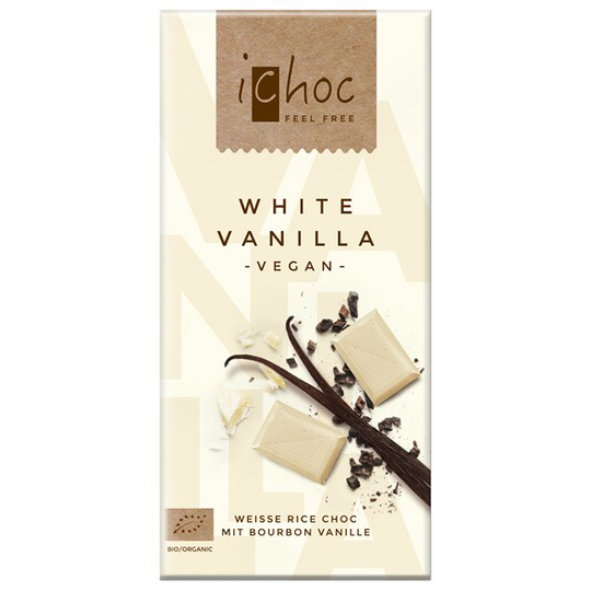 iChoc Chokladkaka Vit Vanilj, 80 g