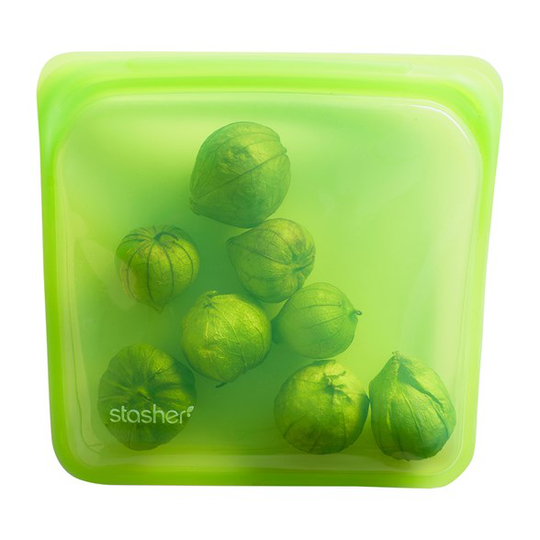 Stasher Bag Återanvändbar Förvaringspåse Silikon - Lime, 18 x 19 cm