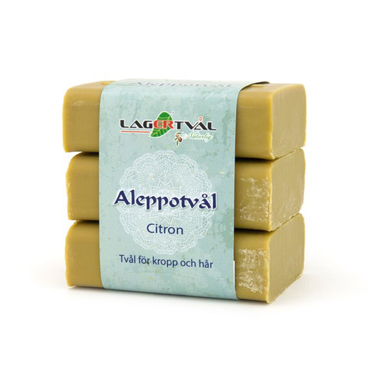 Lagertvål Aleppotvål med doft - 4% lagerbärsolja, 3 x 125 g