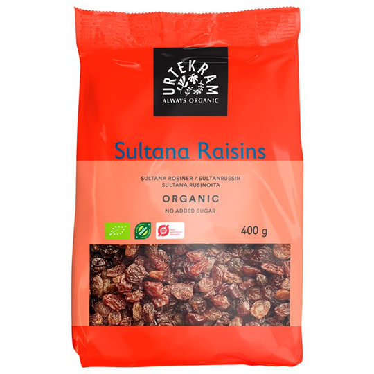 Urtekram Food Ekologiska Sultanrussin, 400 g