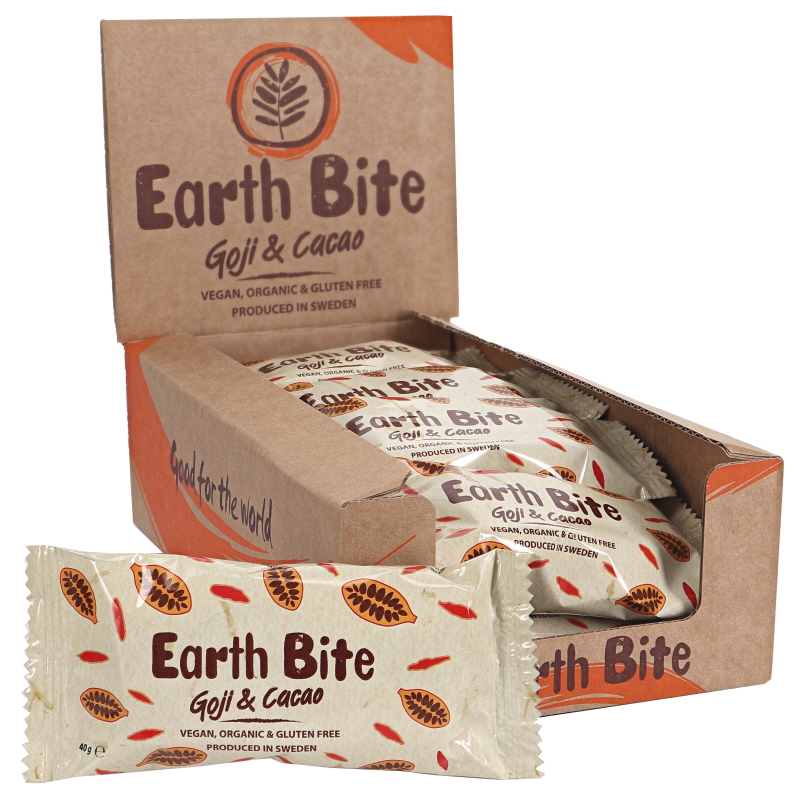Eko Rawbar Gojibär & Kakao 12-pack - 28% rabatt
