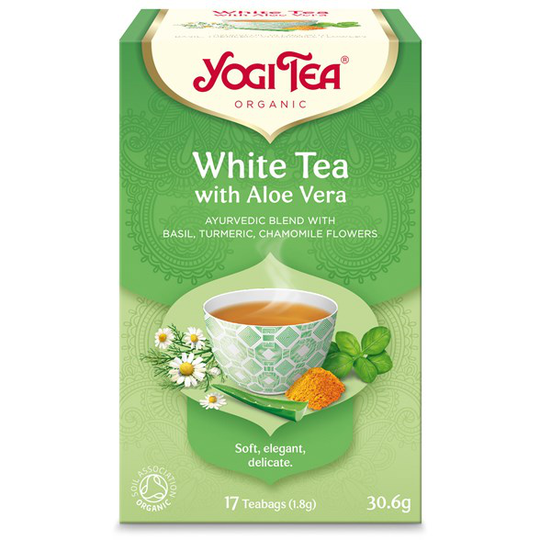 Yogi Tea White Tea with Aloe Vera, 17 påsar