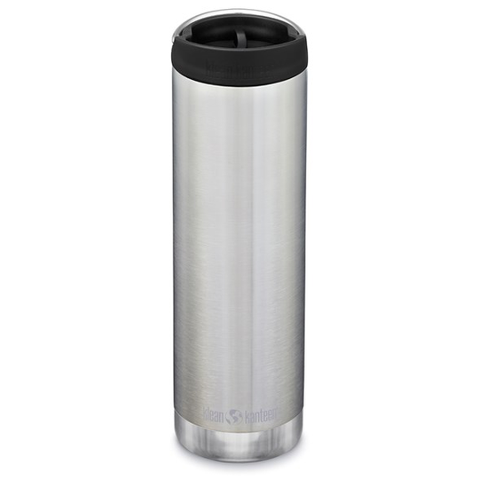 Klean Kanteen TKWide Isolerad Flaska med Cafékork - Brushed Stainless 592 ml